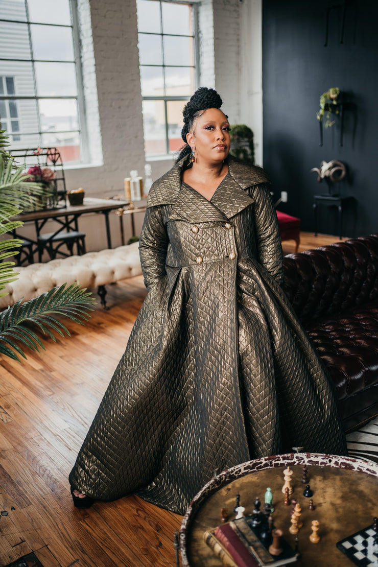 Assoluta Gown Coat: “Gold Quilt”