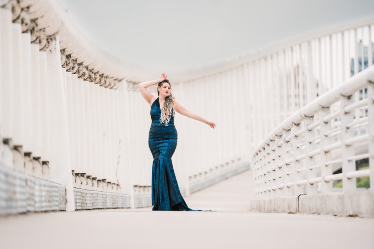 The Hollywood Evening Gown (Blue)