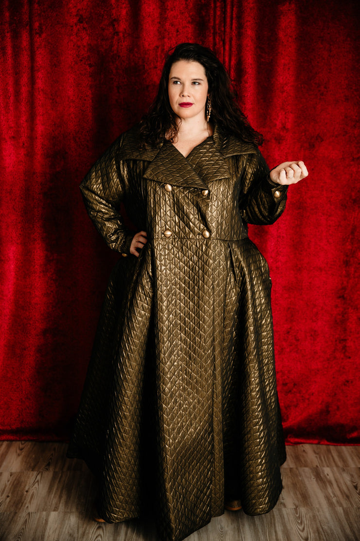 Assoluta Gown Coat: “Gold Quilt”