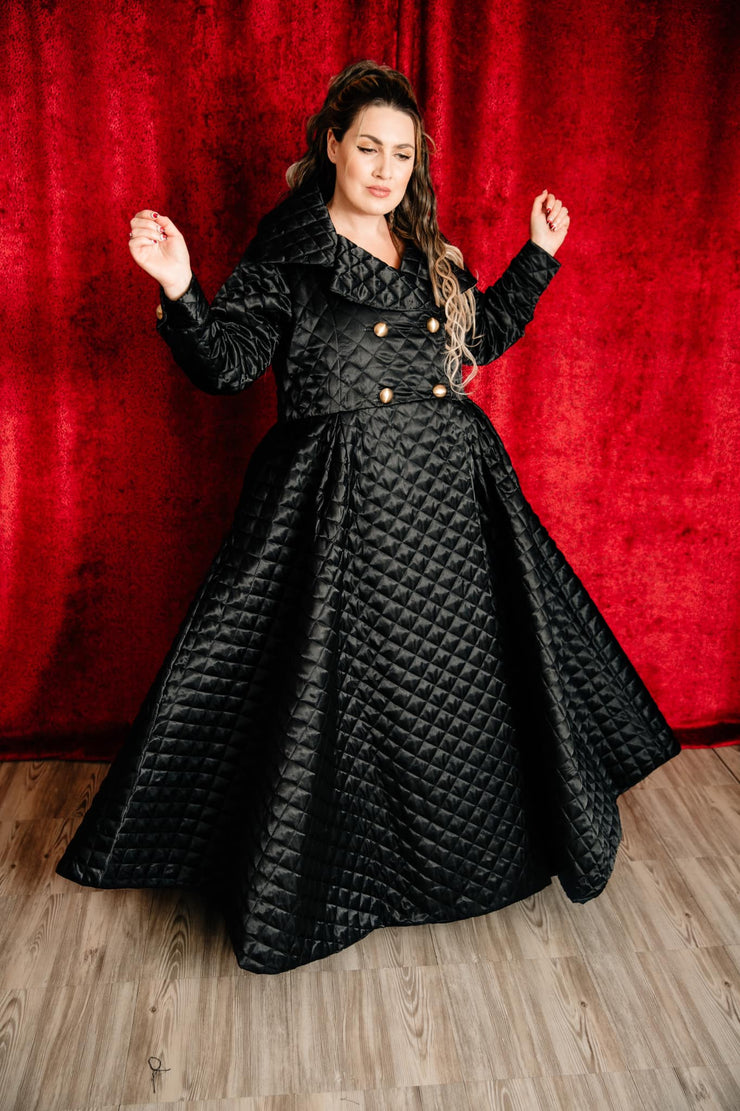 Assoluta Gown Coat: “Satin Quilt”