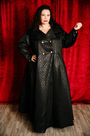 Assoluta Gown Coat: “Metallic Black Quilt”