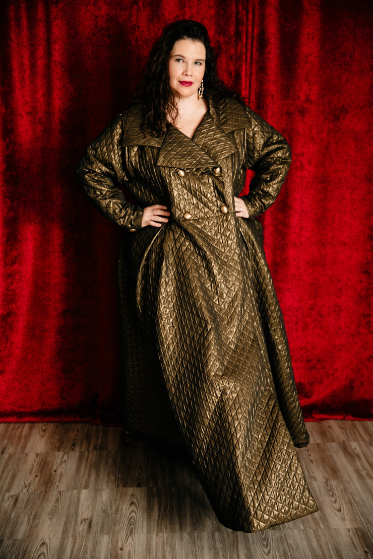 Assoluta Gown Coat: “Gold Quilt”