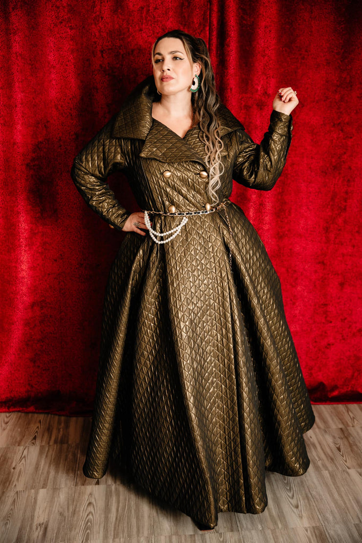 Assoluta Gown Coat: “Gold Quilt”
