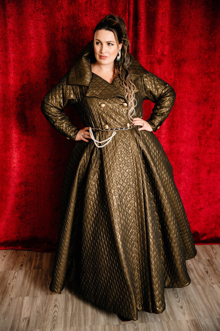 Assoluta Gown Coat: “Gold Quilt”