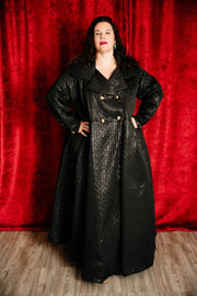 Assoluta Gown Coat: “Metallic Black Quilt”