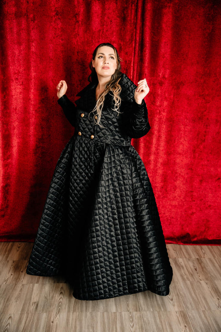 Assoluta Gown Coat: “Satin Quilt”