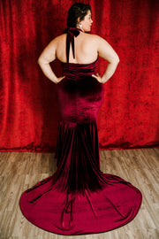 The Hollywood Evening Gown (Oxblood)