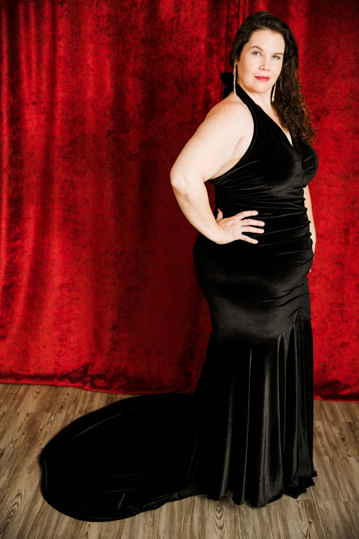 The Hollywood Gown in "Black Velvet"