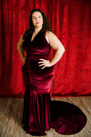 The Hollywood Evening Gown (Oxblood)