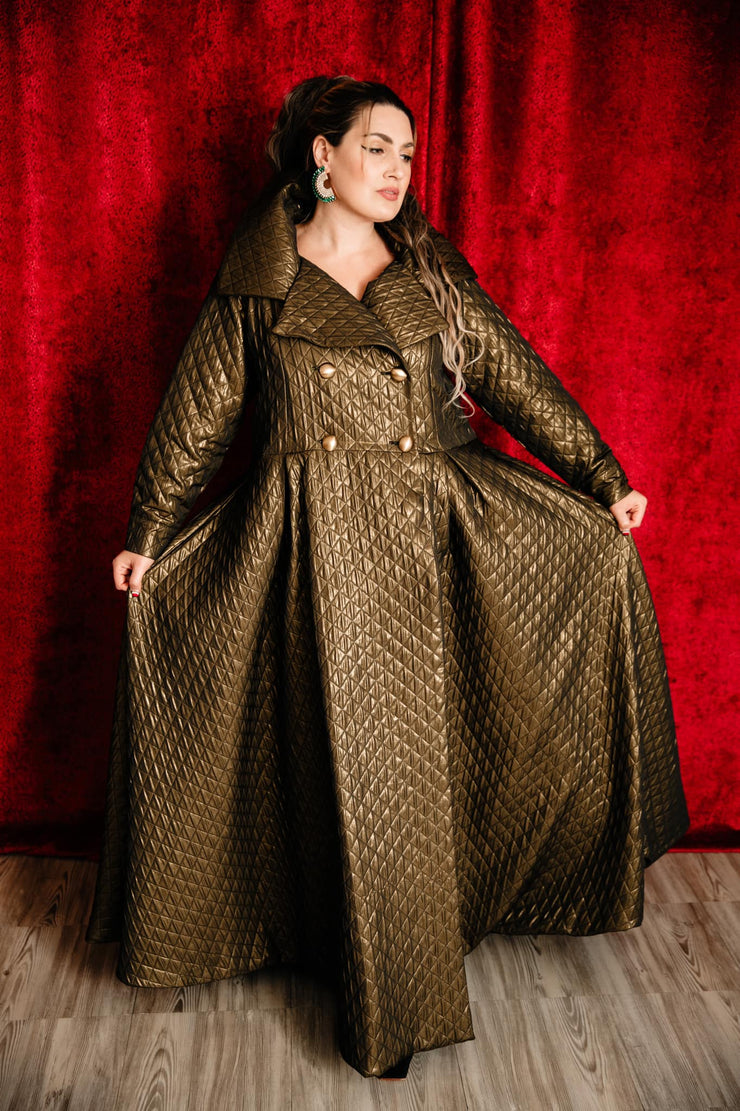 Assoluta Gown Coat: “Gold Quilt”
