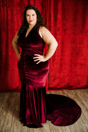 The Hollywood Evening Gown (Oxblood)