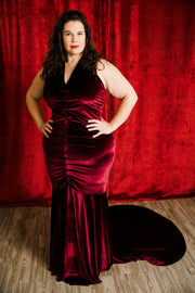 The Hollywood Evening Gown (Oxblood)