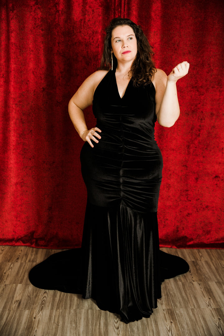 The Hollywood Gown in "Black Velvet"