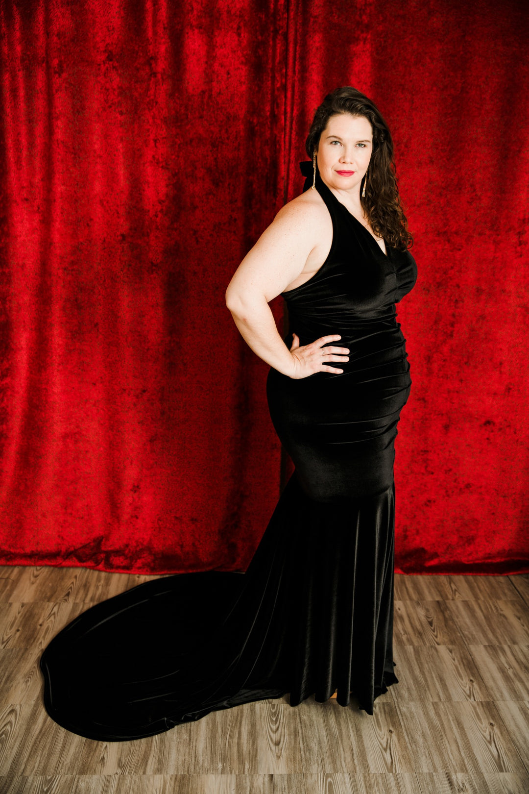 The Hollywood Gown in "Black Velvet"