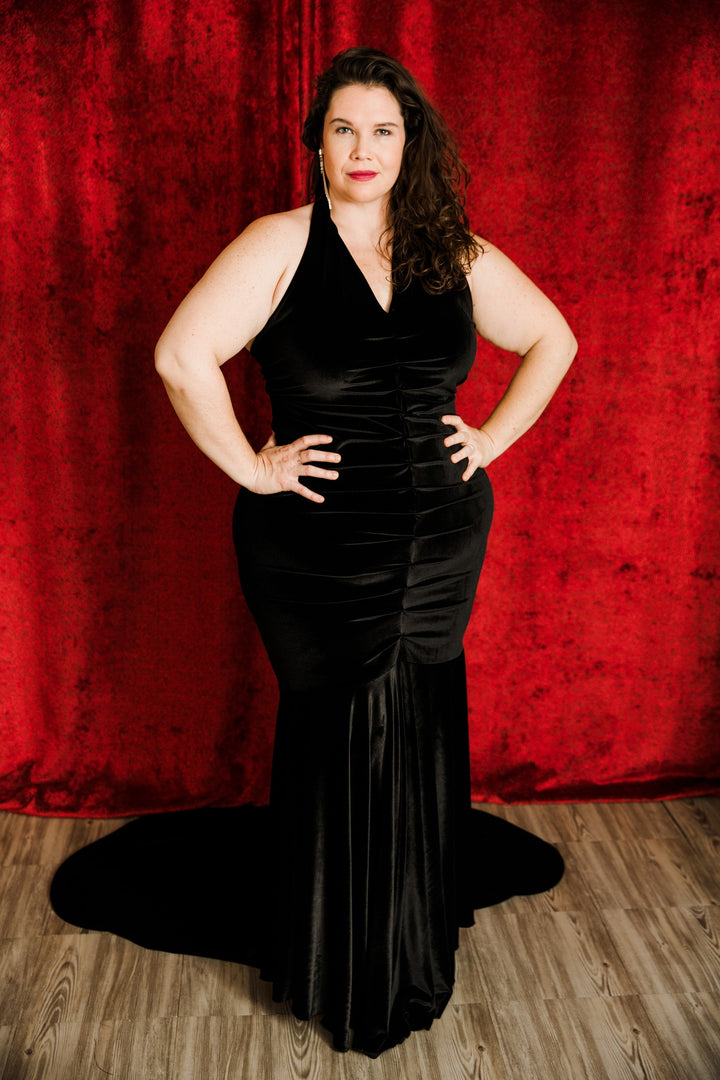 The Hollywood Gown in "Black Velvet"