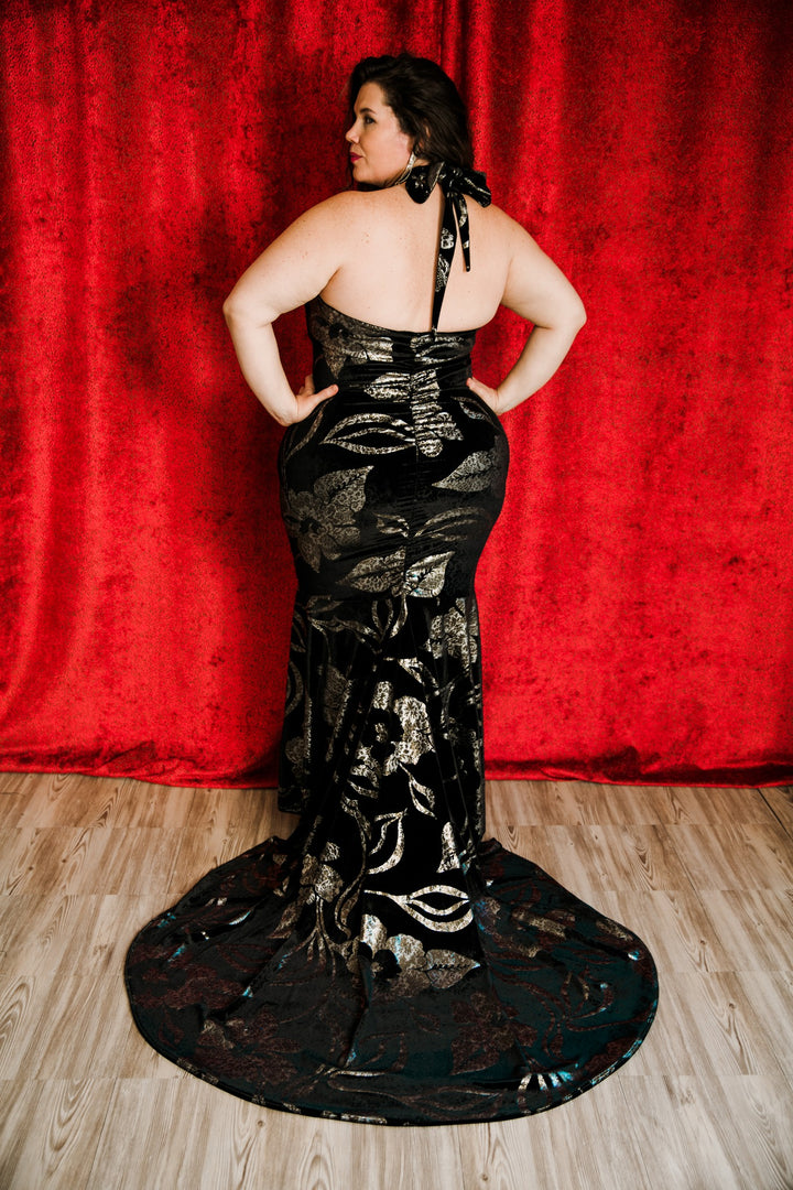 The Hollywood Gown in "Flower Velvet"