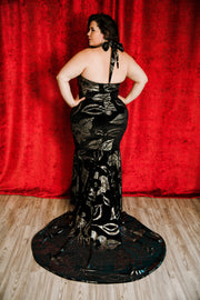 The Hollywood Evening Gown (Flower Velvet)