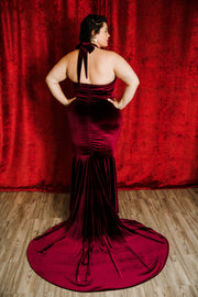 The Hollywood Evening Gown (Oxblood)