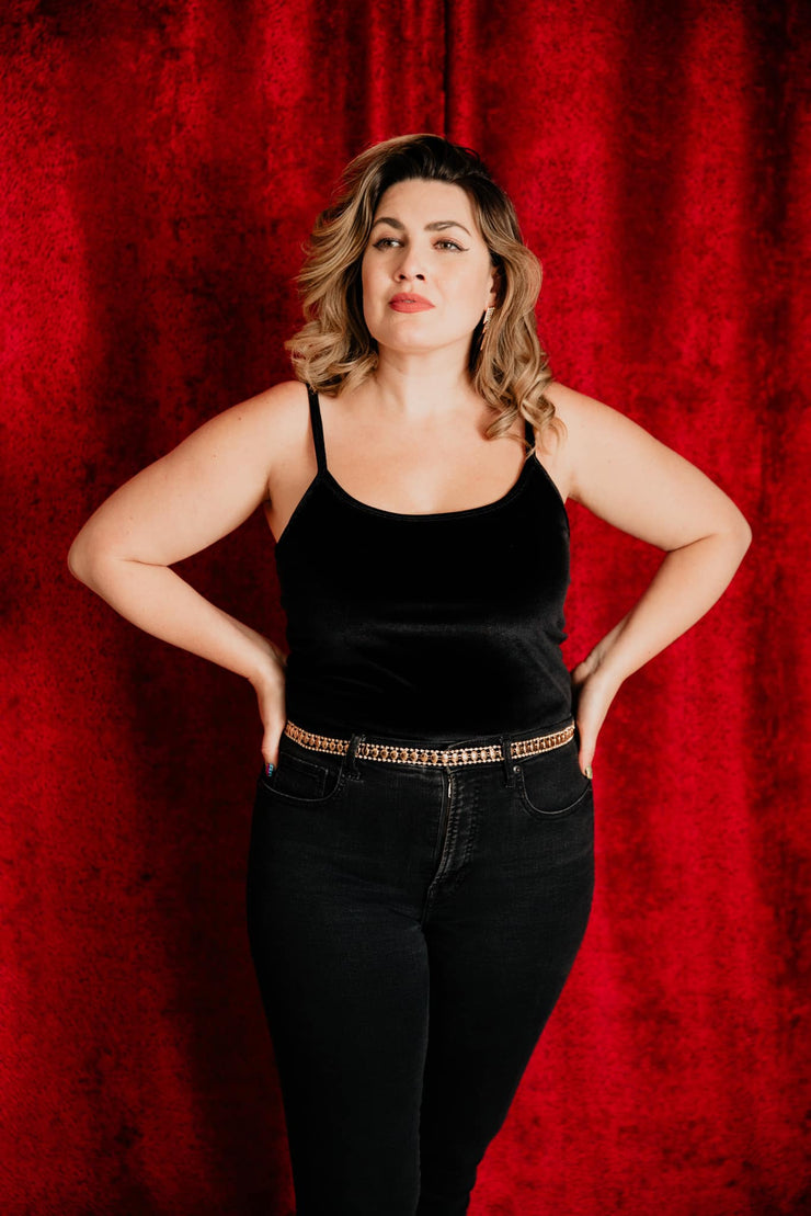 Perfect Velvet Tank Top (Black)