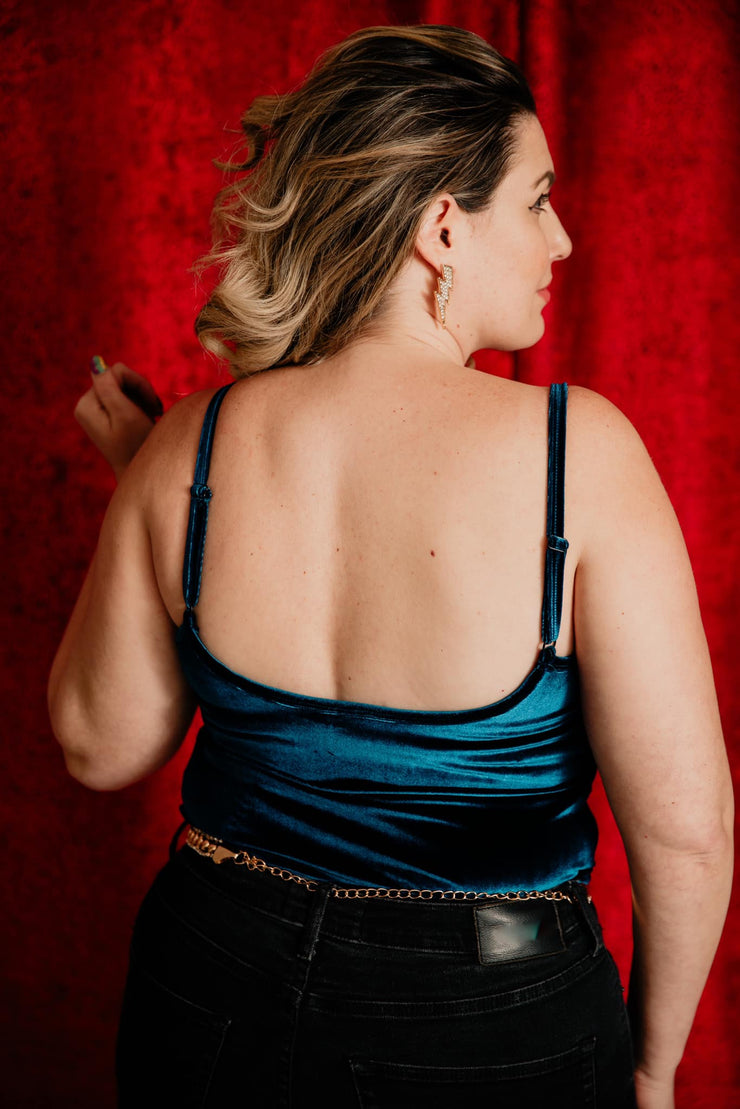 Perfect Velvet Tank Top (Blue)