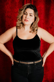 Perfect Velvet Tank Top (Black)