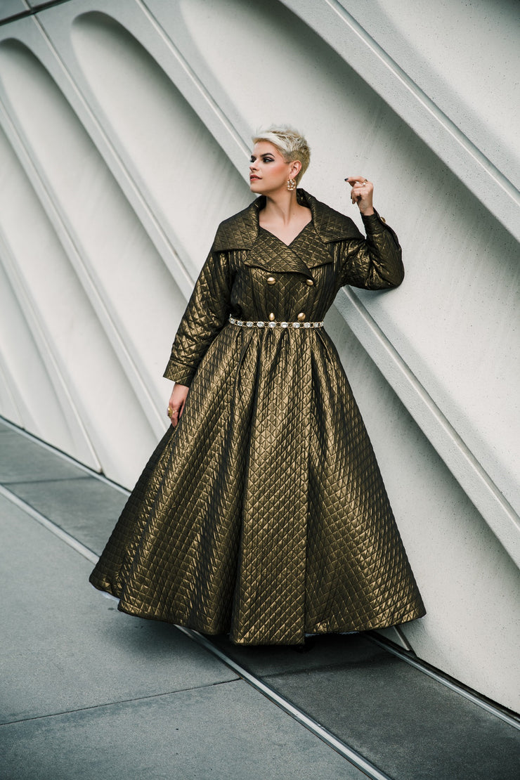 Assoluta Gown Coat: “Gold Quilt”