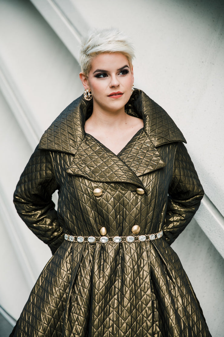 Assoluta Gown Coat: “Gold Quilt”