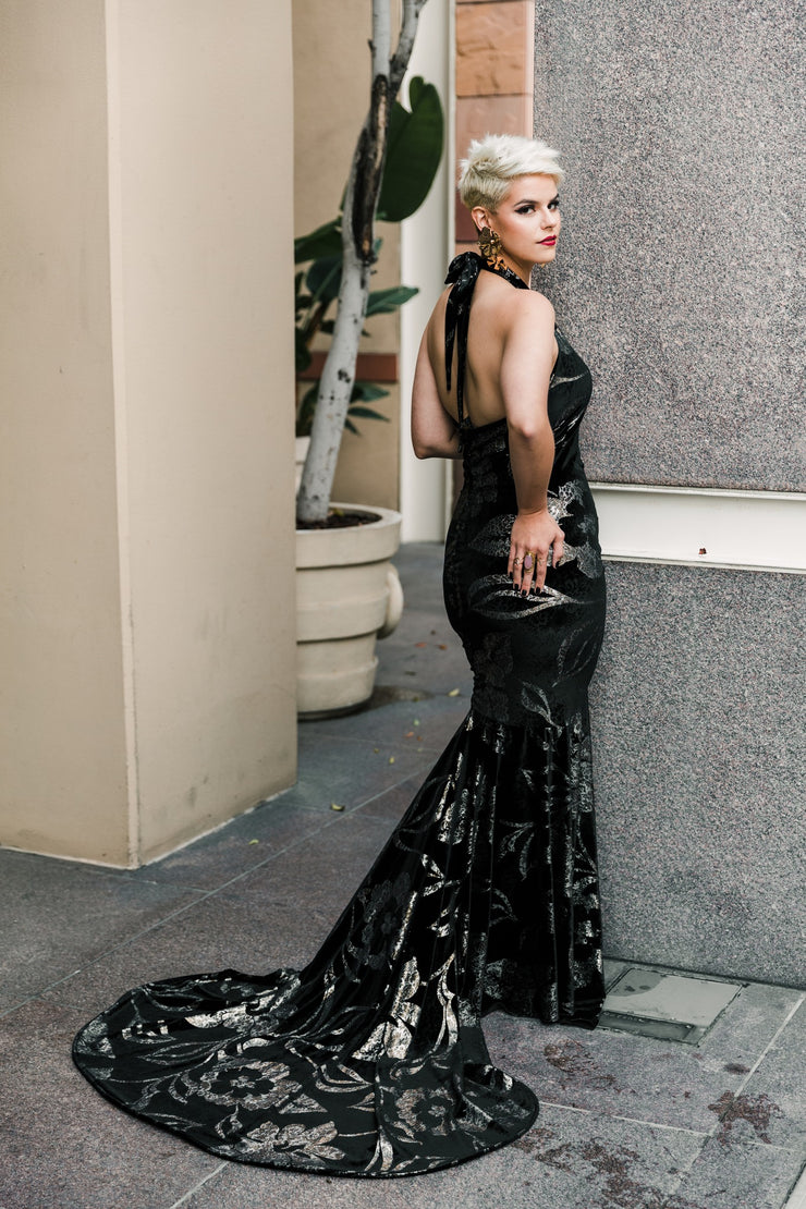 The Hollywood Evening Gown (Flower Velvet)