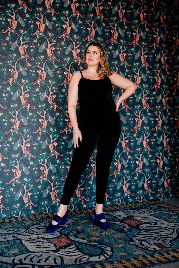 Perfect Velvet Tank Top (Black)