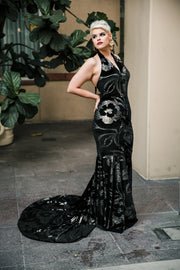 The Hollywood Evening Gown (Flower Velvet)