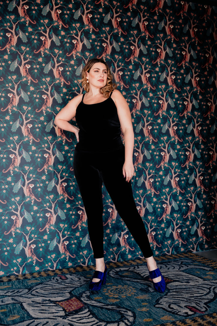 Perfect Velvet Tank Top (Black)