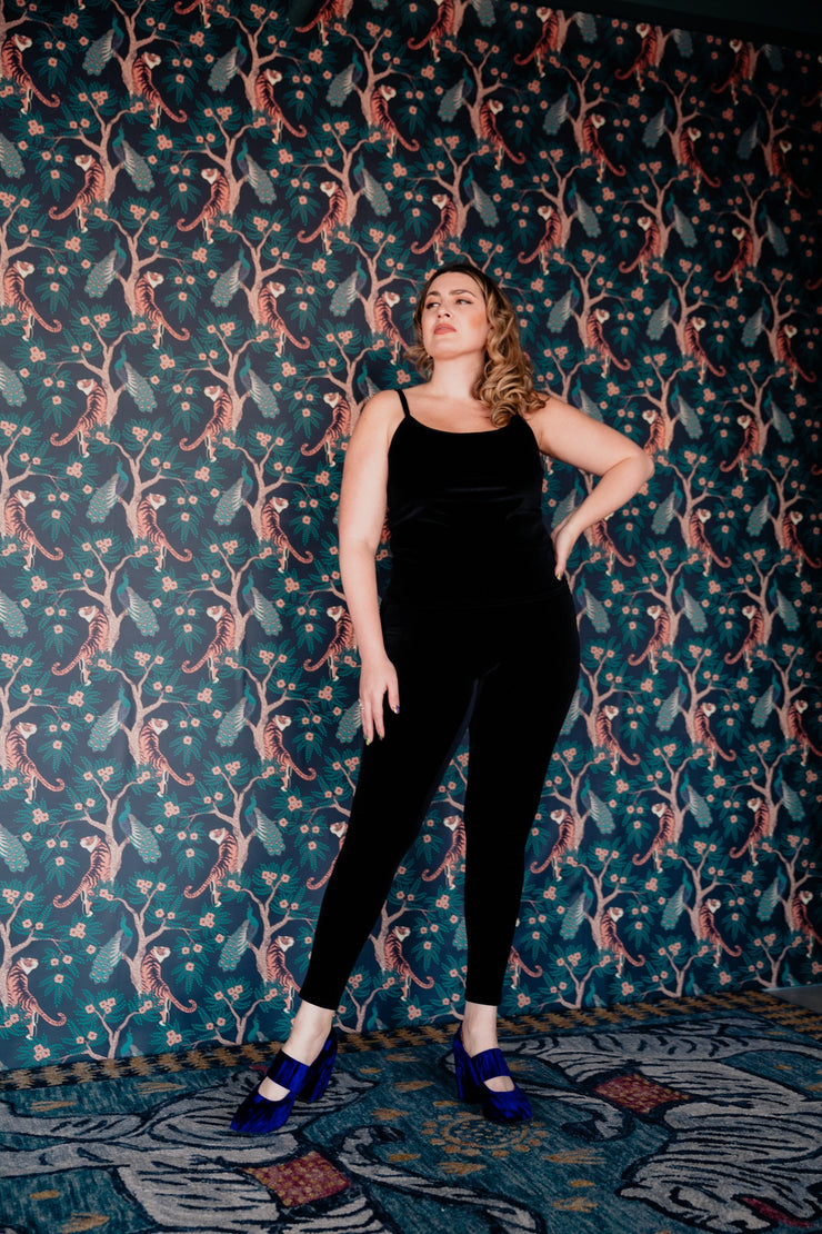 Perfect Velvet Tank Top (Black)