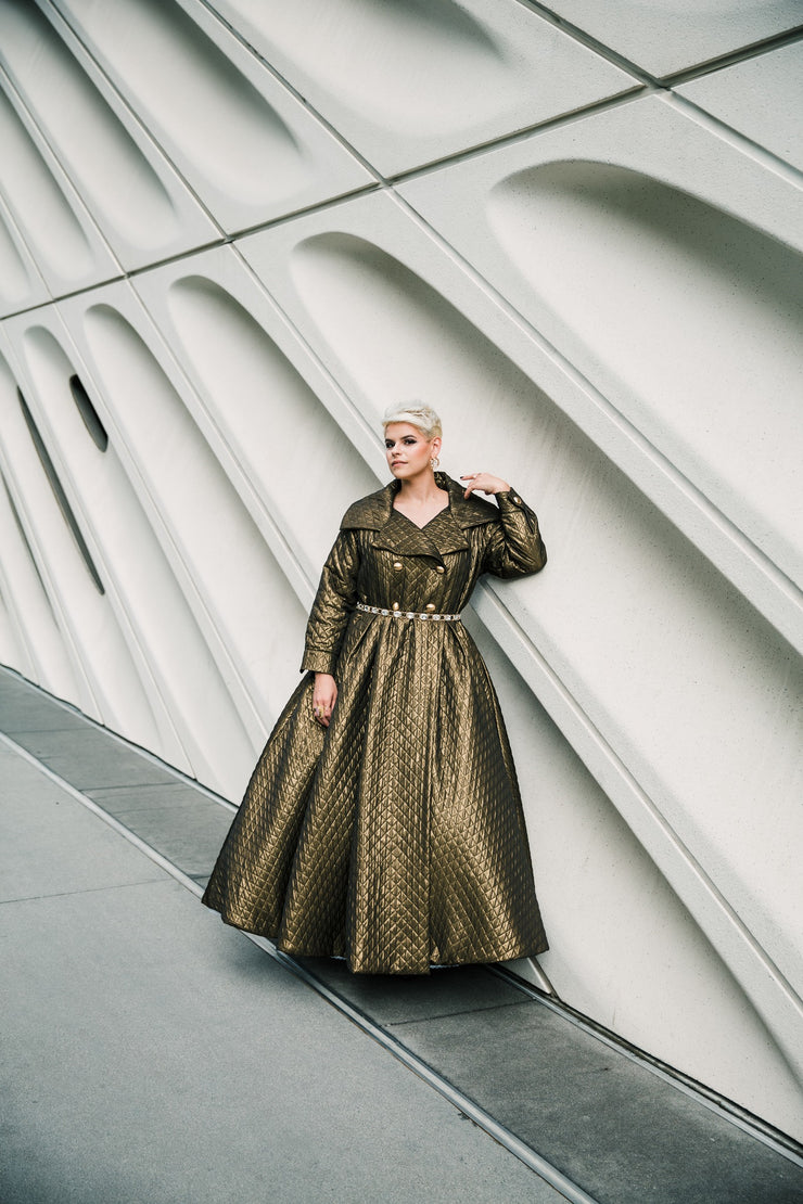 Assoluta Gown Coat: “Gold Quilt”