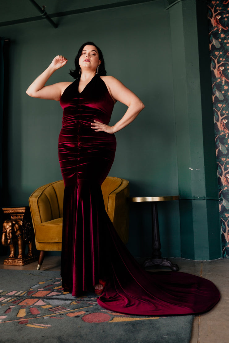 The Hollywood Evening Gown (Oxblood)