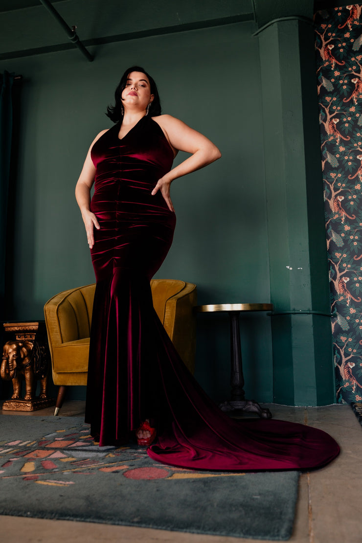 The Hollywood Evening Gown (Oxblood)