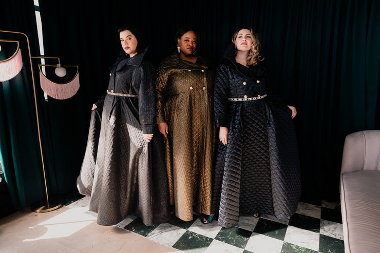 Assoluta Gown Coat: “Gold Quilt”