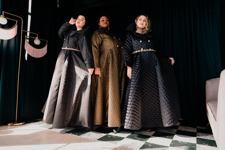 Assoluta Gown Coat: “Gold Quilt”