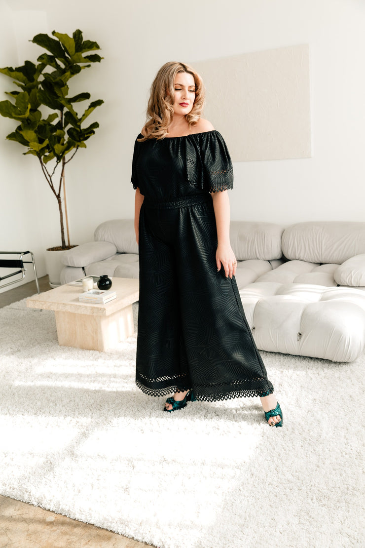 Laser Focused Faux Jumpsuit