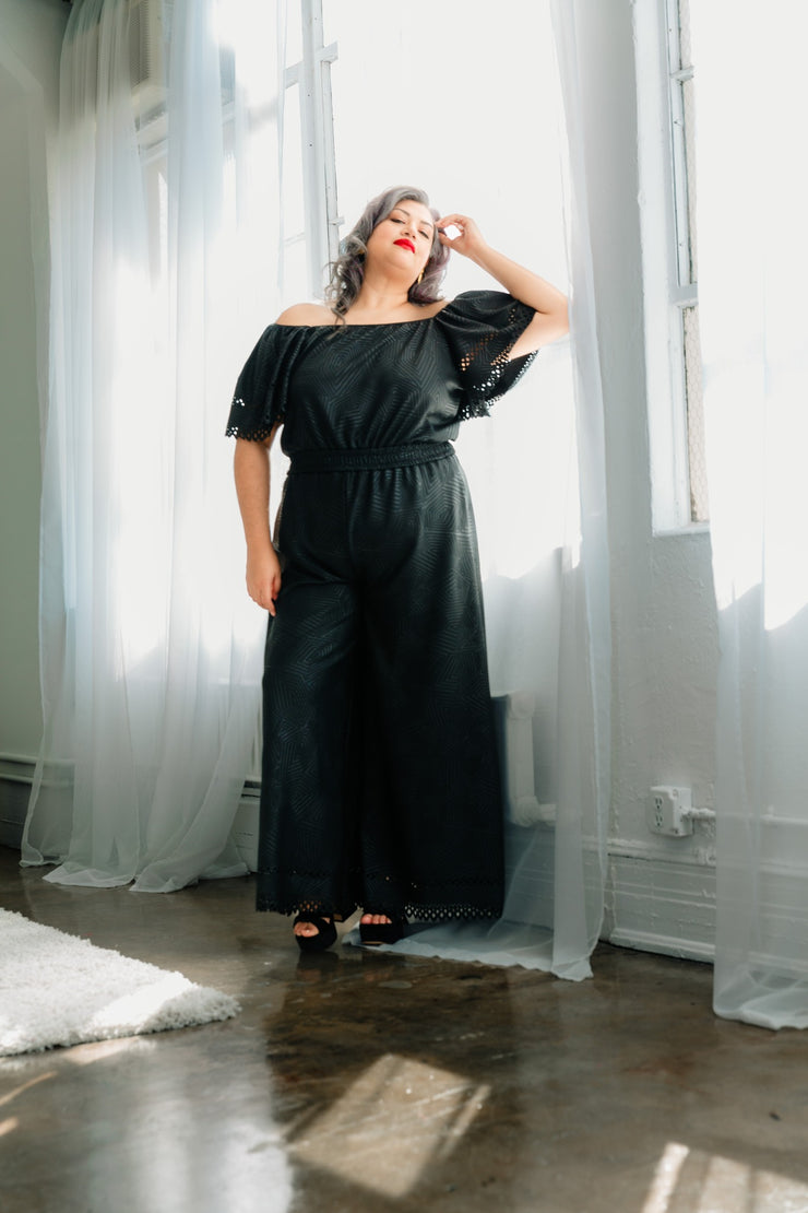 Laser Focused Faux Jumpsuit