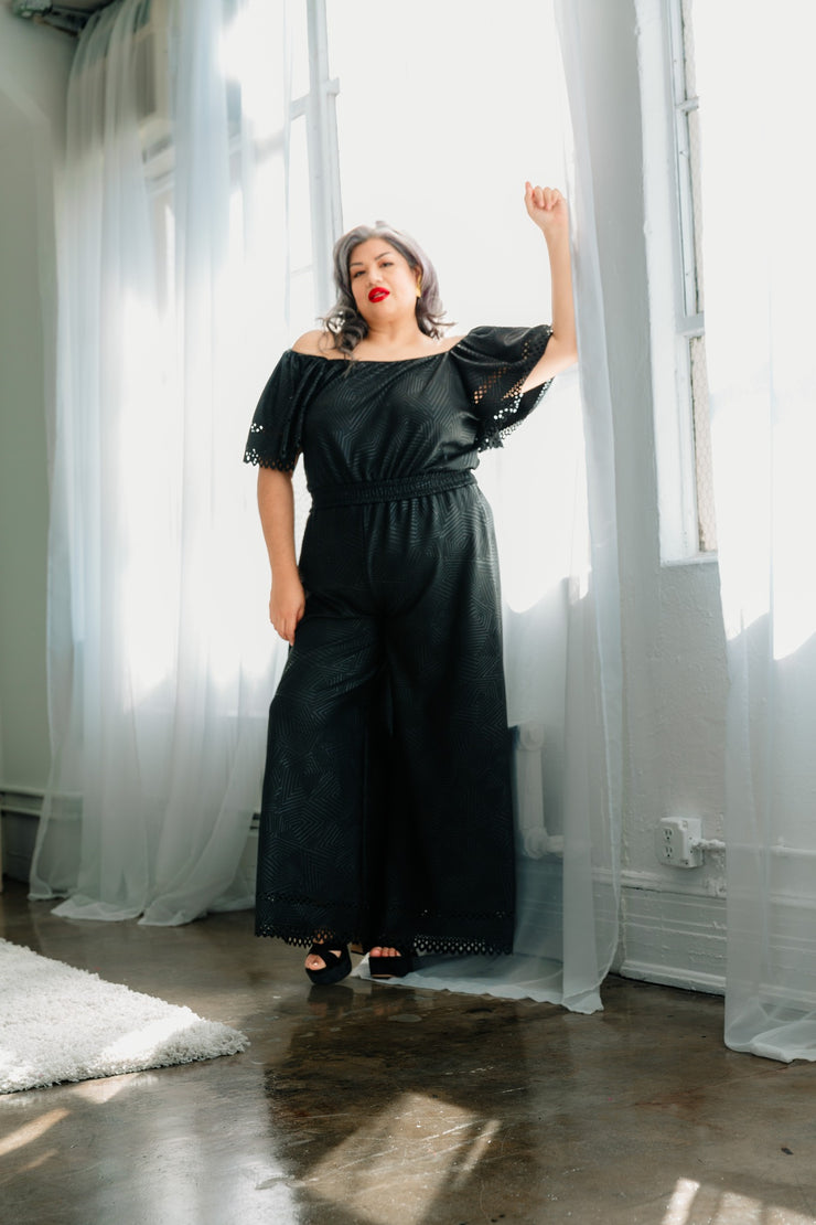 Laser Focused Faux Jumpsuit