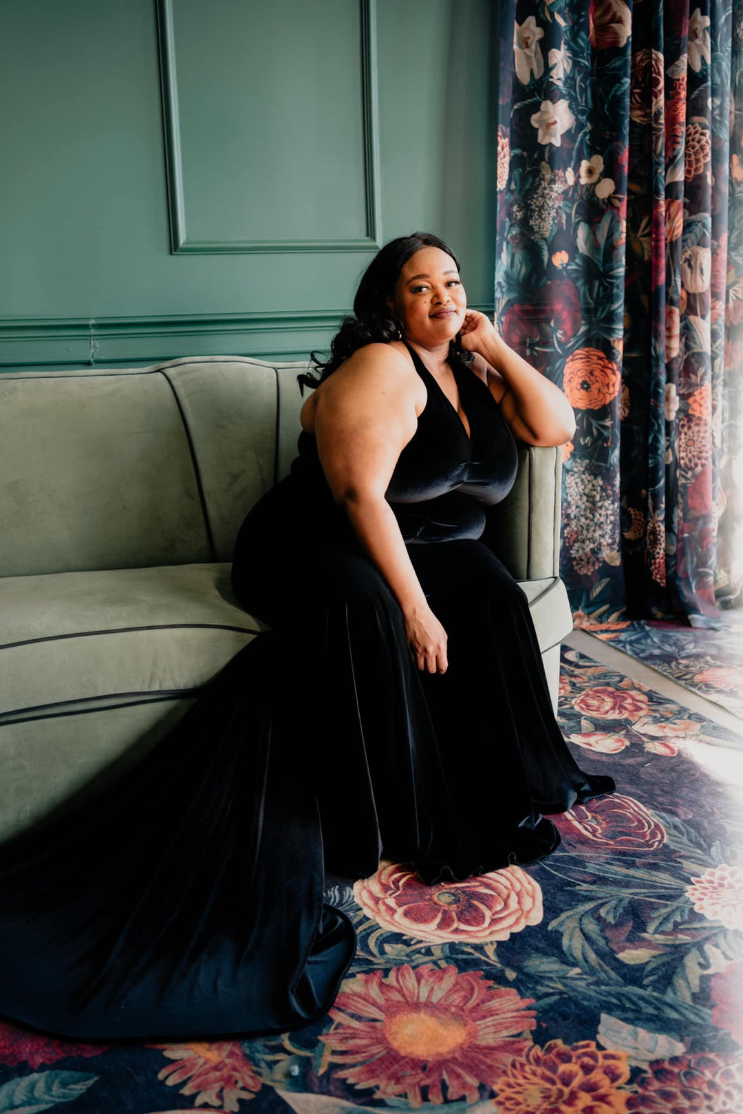 The Hollywood Gown in "Black Velvet"