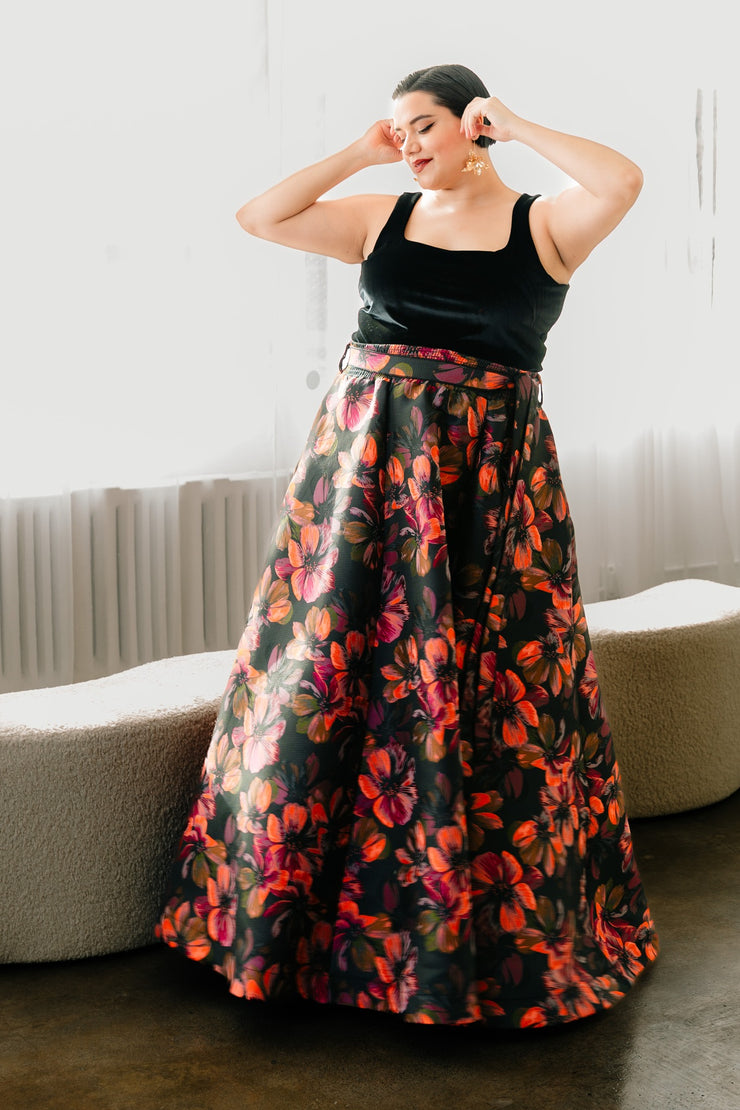 Gala Skirt in "Florencia en el Amazonas" (Tangerine)