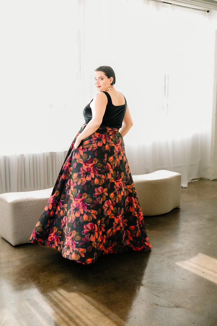 Gala Skirt in "Florencia en el Amazonas" (Tangerine)