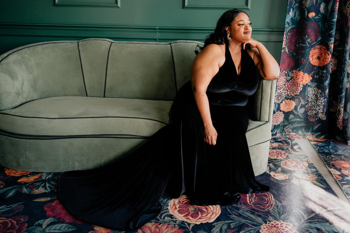 The Hollywood Gown in "Black Velvet"