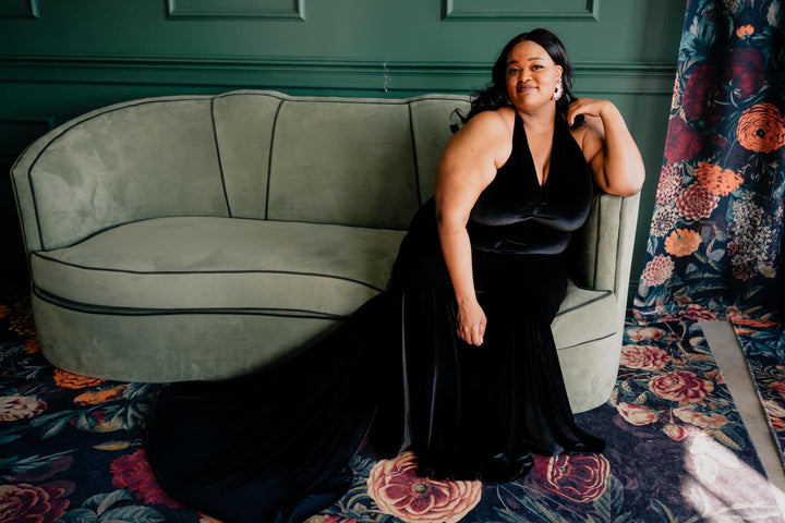 The Hollywood Gown in "Black Velvet"