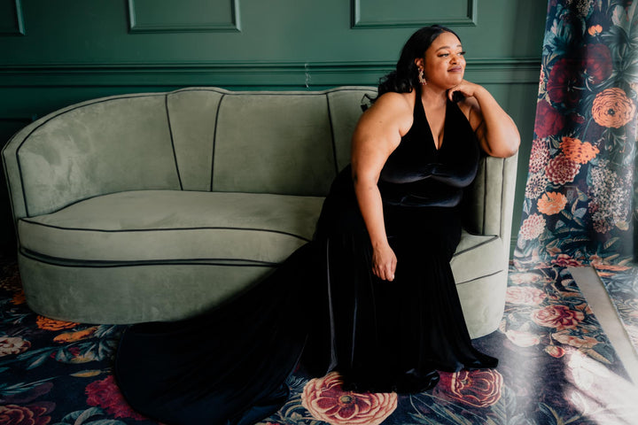The Hollywood Gown in "Black Velvet"