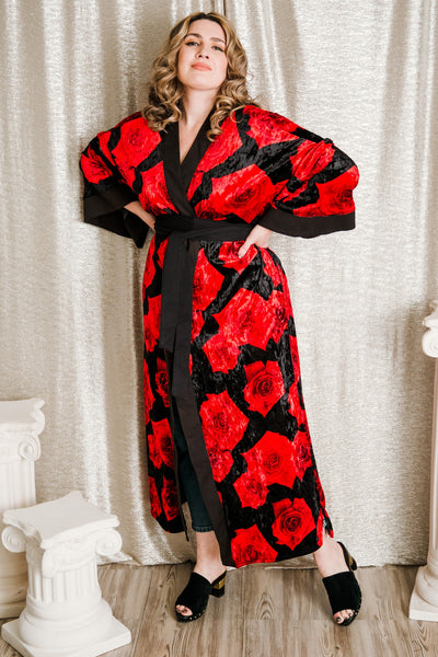 Encore Robe (Long) “Rosy Red"