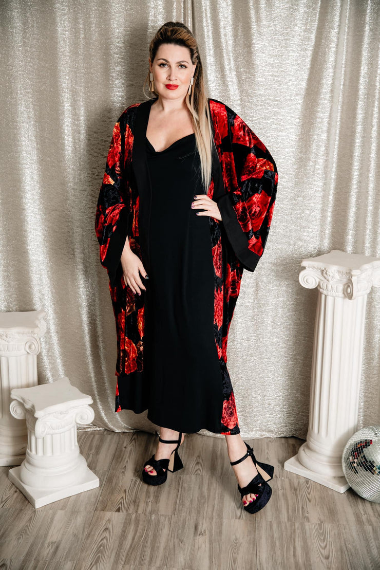 Fermata Long Dress "Rosy Red"