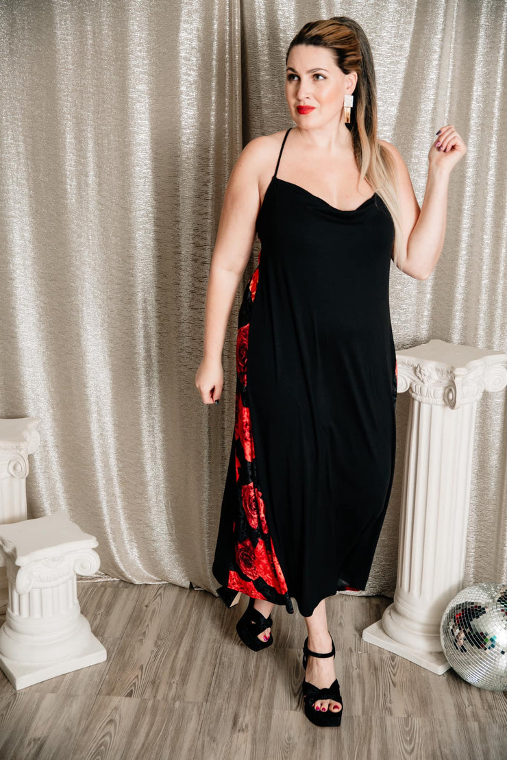 Fermata Long Dress "Rosy Red"