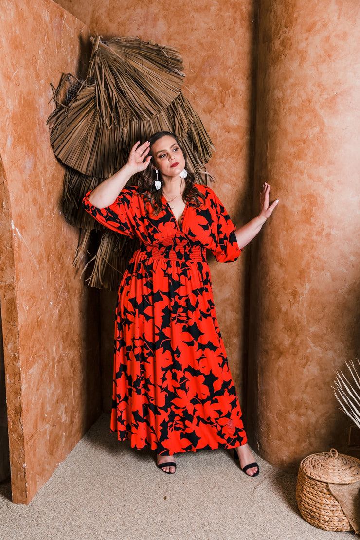 “Macy” (RED) Colla Voce Dress